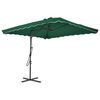 vidaXL Garden Parasol with Steel Pole 250x250 cm Green