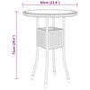 vidaXL 3 Piece Garden Bistro Set Poly Rattan Black