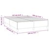 vidaXL Bed Frame without Mattress Dark Grey 137x190 cm Full Fabric