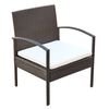 vidaXL 4 Piece Garden Lounge Set with Cushions Poly Rattan Brown