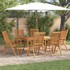 vidaXL Garden Dining Set Folding 7 pcs Brown Solid Acacia Wood