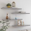 vidaXL Floating Wall Shelves 4 pcs Concrete Grey 80x23.5x3.8 cm MDF