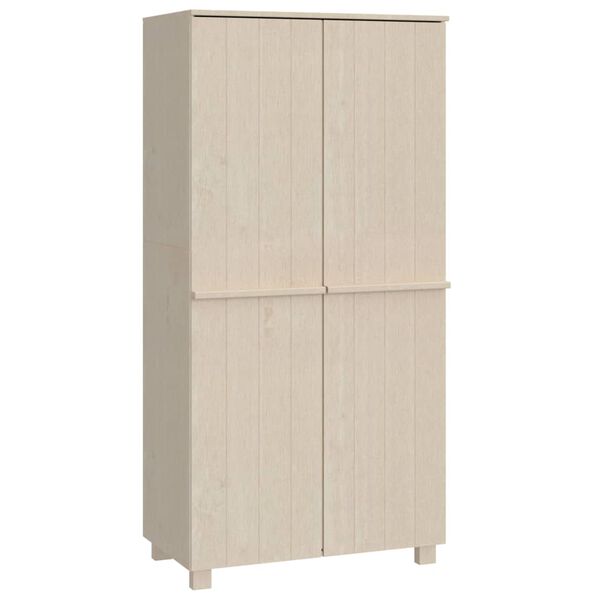 vidaXL Wardrobe HAMAR Honey Brown 89x50x180 cm Solid Wood Pine