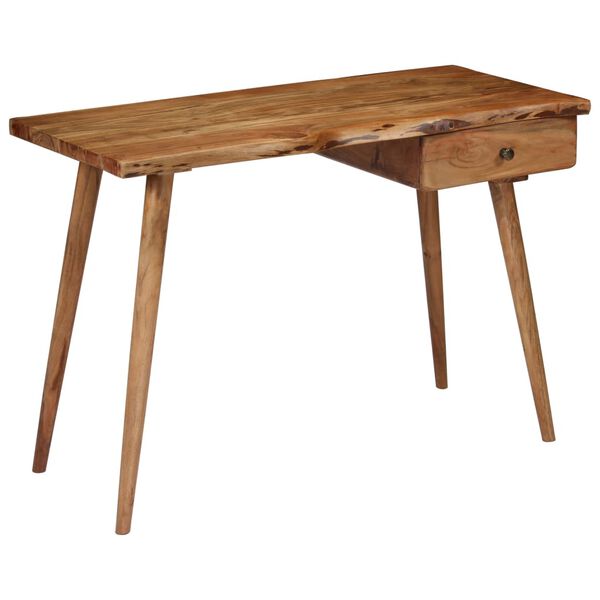 vidaXL Writing Table Solid Acacia Wood 110x50x76 cm
