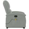 vidaXL Stand up Massage Recliner Chair Light Grey Velvet
