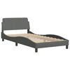 vidaXL Bed Frame "Dover" Dark Grey 100x190 cm Fabric