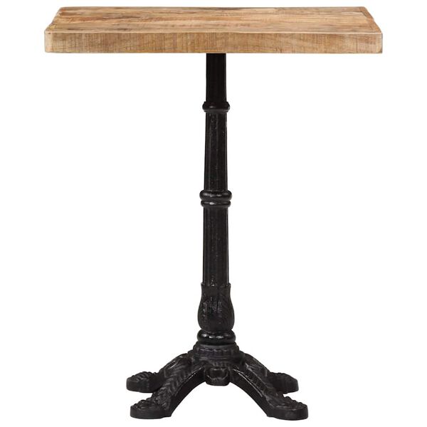 vidaXL Bistro Table 60x60x77 cm Rough Mango Wood