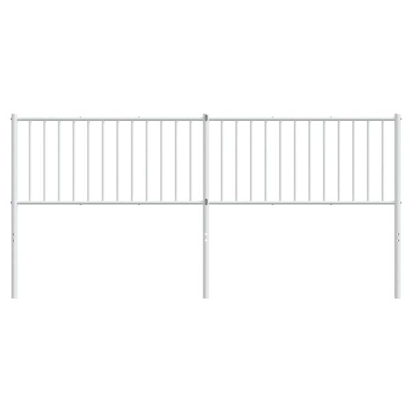 vidaXL Metal Replace Headboard White 193 cm