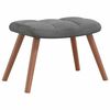 vidaXL Relaxing Chair with a Stool Dark Grey Velvet