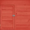 vidaXL Chicken Coop Red and White 150x96x110 cm Solid Firwood
