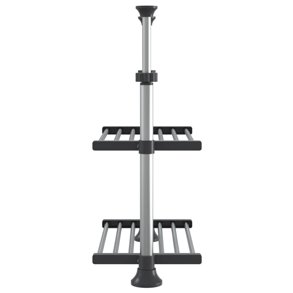 vidaXL Kitchen Shelf 50x25x(50-70) cm Aluminium