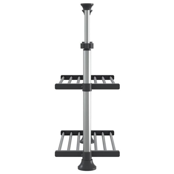 vidaXL Kitchen Shelf 50x25x(50-70) cm Aluminium