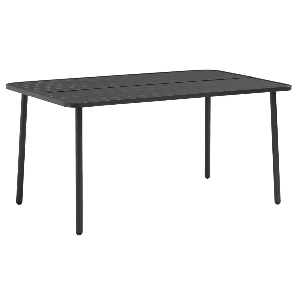 vidaXL 5 Piece Garden Dining Set Steel Dark Grey