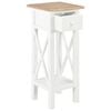 vidaXL Side Table White 27x27x65.5 cm Wood