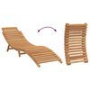 vidaXL Sun Lounger Folding Brown 198 x 55 x 58.5 cm Solid Teak Wood
