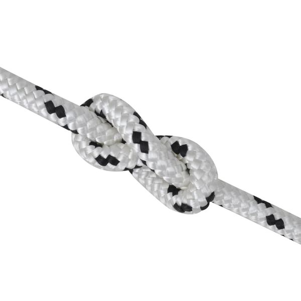 vidaXL Braided Rope Coil Boat Line Polyester 8 mm x 50 m