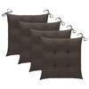 vidaXL Stackable Garden Chairs with Cushions 4 pcs Solid Teak Wood