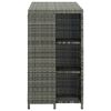 vidaXL Bar Table with Storage Rack Grey 120x60x110 cm Poly Rattan