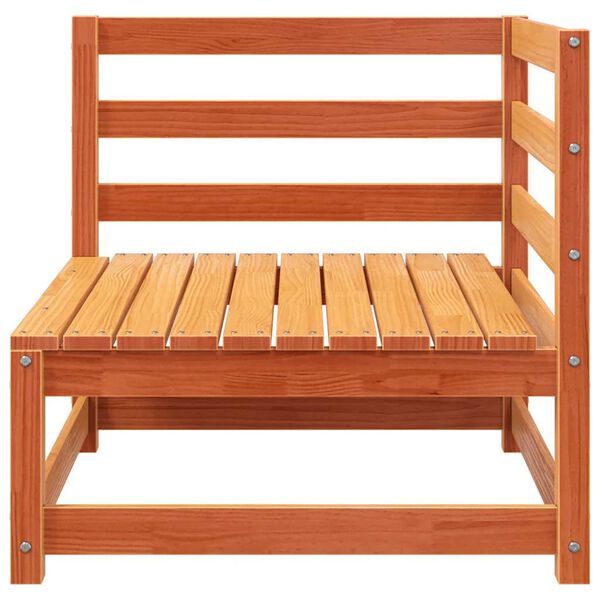 vidaXL Garden Sofas Corner 2 pcs Wax Brown 70x70x67 cm Solid Wood Pine