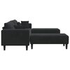 vidaXL Velvet Sofa with Cushion 3 pcs Black 208 cm Velvet
