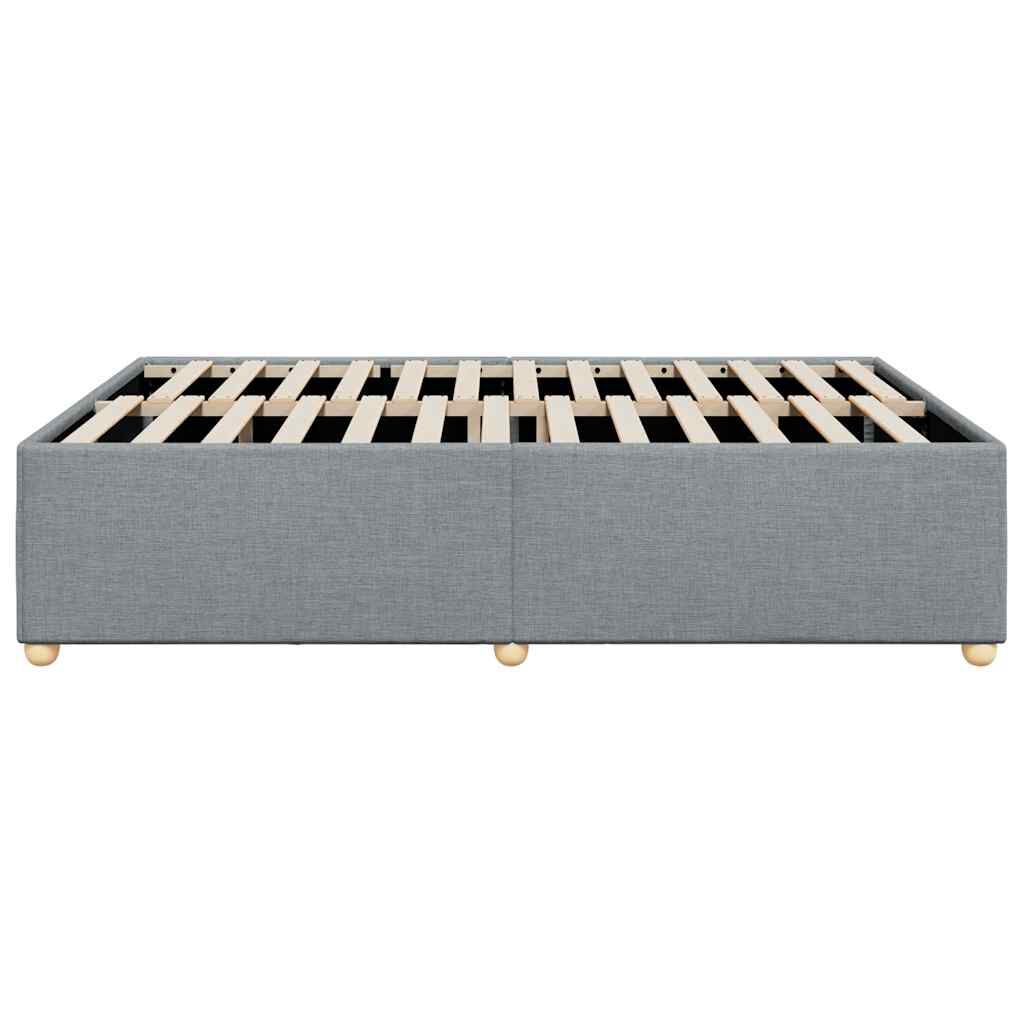 vidaXL Bed Frame without Mattress Light Grey Queen Fabric