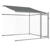 vidaXL Dog Cage with Roof and Doors Grey 10x2x2 m Galvanised Steel