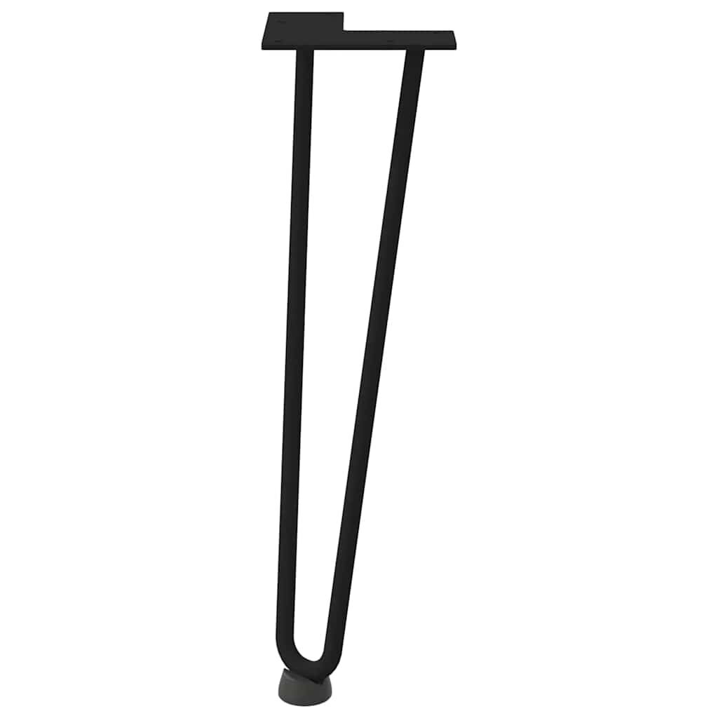 vidaXL Hairpin Table Legs 4 pcs Black 42 cm Solid Steel