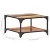 vidaXL Coffee Table 60x60x35 cm Solid Reclaimed Wood