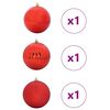 vidaXL Christmas Bauble Set XXL 3 pcs Red Plastic