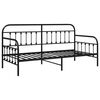vidaXL Daybed Frame with Headboard Black 100 x 200 cm Steel