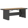 vidaXL 7 Piece Outdoor Dining Set with Cushions Poly Rattan Black
