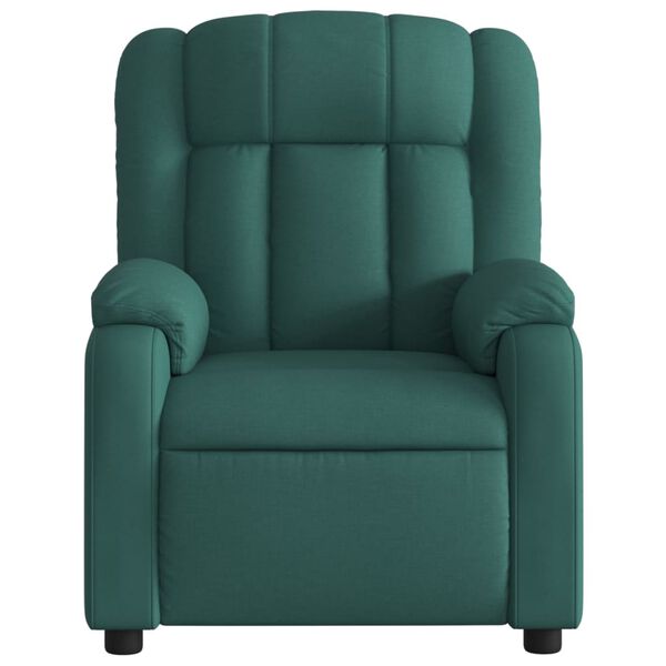 vidaXL Massage Recliner Chair Dark Green Fabric