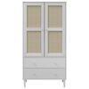 vidaXL Wardrobe SENJA Rattan Look White 90x55x175 cm Solid Wood Pine