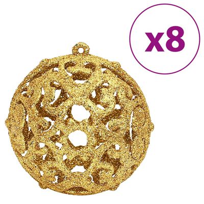 vidaXL Christmas Baubles 100 pcs Gold and Wine Red 3 / 4 / 6 cm