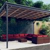 vidaXL 11 Piece Garden Lounge Set with Cushions Poly Rattan Brown