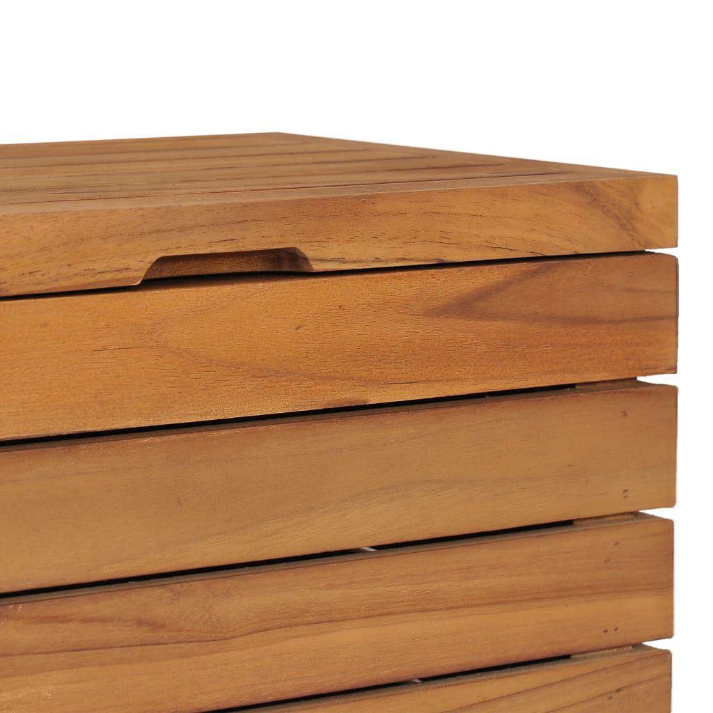 vidaXL Laundry Basket 40x30x45 cm Solid Teak Wood