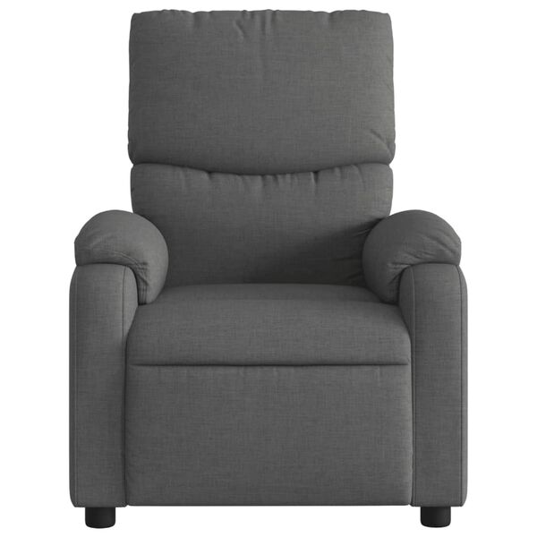 vidaXL Electric Massage Recliner Chair Dark Grey Fabric