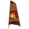 vidaXL Fire Pit Brown 50 x 50 x 95 cm Weathering steel
