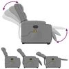 vidaXL Stand up Massage Recliner Chair Light Grey Fabric