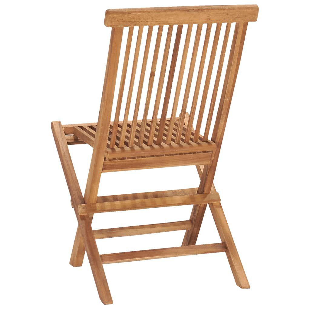 vidaXL 7 Piece Folding Outdoor Dining Set Solid Teak Wood