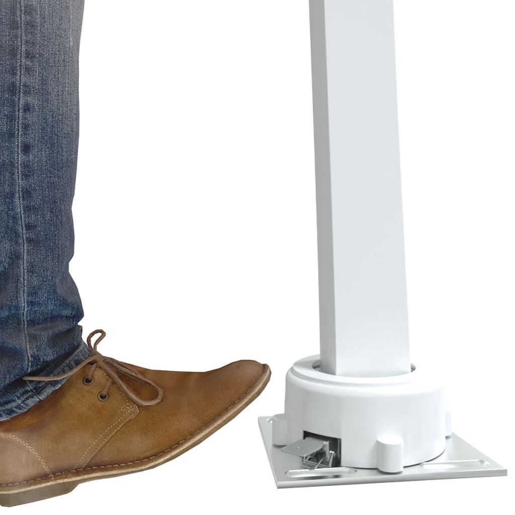 vidaXL Awning Post Set White 300x245 cm Iron