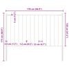 vidaXL Fence Panel with Posts Powder-coated Steel 1.7x1.25 m White