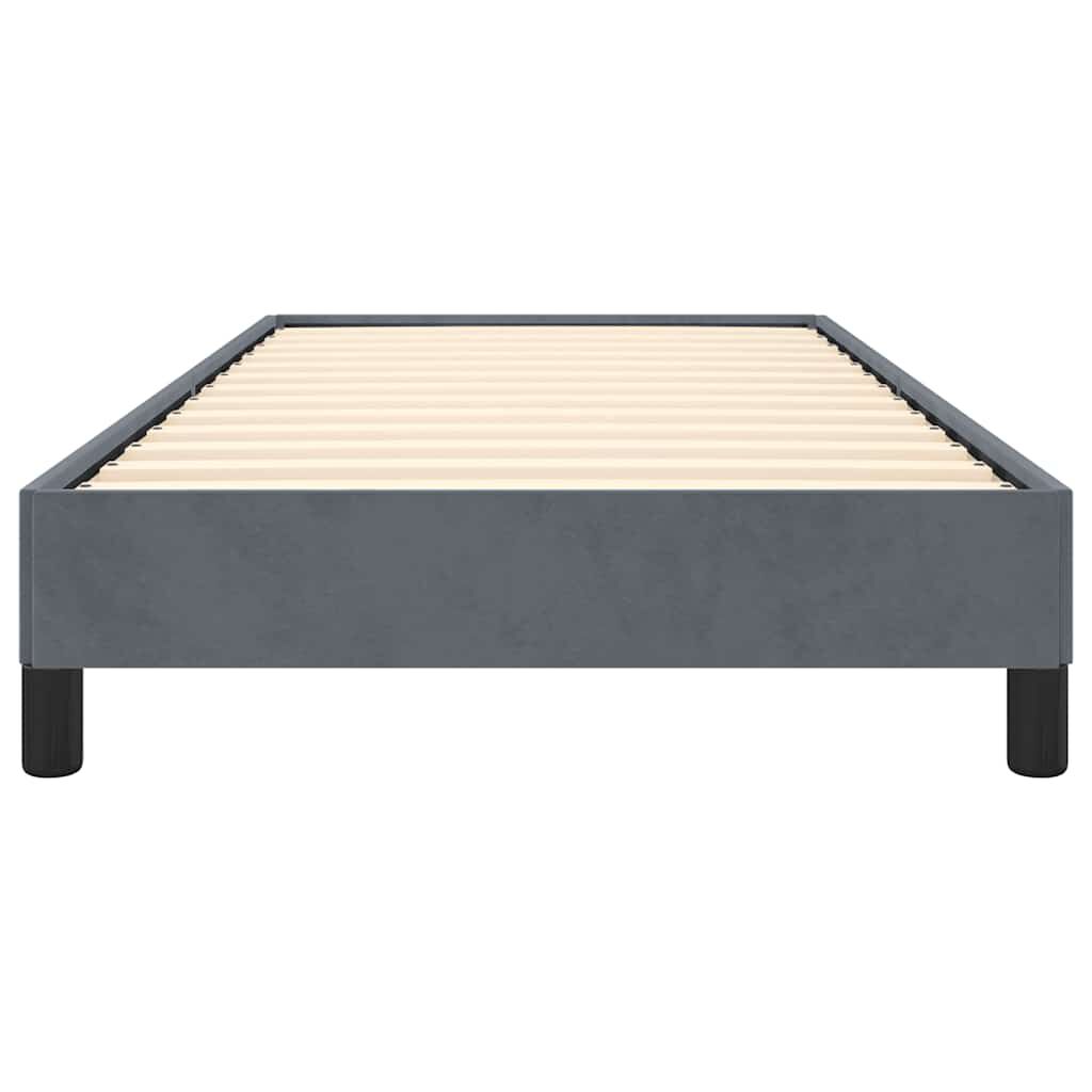 vidaXL Bed Frame without Mattress Dark Grey 100x190 cm Twin Velvet