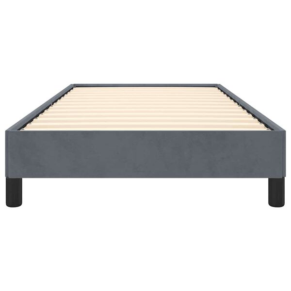 vidaXL Bed Frame without Mattress Dark Grey 100x190 cm Twin Velvet