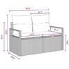 vidaXL Garden Sofa Set with Storage 8 pcs Black Poly rattan