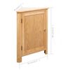 vidaXL Corner Cabinet 59x45x80 cm Solid Oak Wood