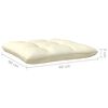 vidaXL 3-Seater Garden Sofa with Cream Cushions Solid Pinewood
