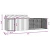 vidaXL Bird Cage Anthracite 416.5 x 103 x 142 cm Galvanised steel