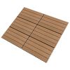 vidaXL Decking Tiles 6 pcs WPC 60x30 cm 1.08 m² Brown