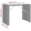 vidaXL 7 Piece Garden Bar Set Brown Poly Rattan